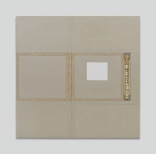 John Fraser work in relief Mixed Media Collage on Wood Panel Construction