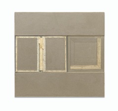 John Fraser work in relief Mixed Media Collage on Wood Panel Construction