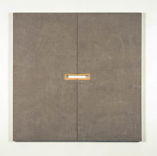 John Fraser paintings Graphite Wash, Acrylic, & Varnish, on Linen, on Wood Panels, Wax on Found/Altered Architect Scales
