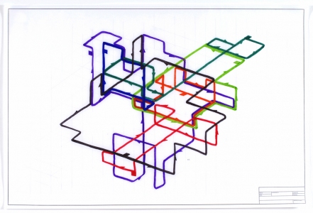 John Hawke drawing sharpie on architects paper