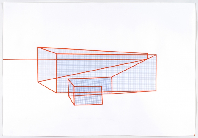 john hawke drawings acrylic and graph paper on paper