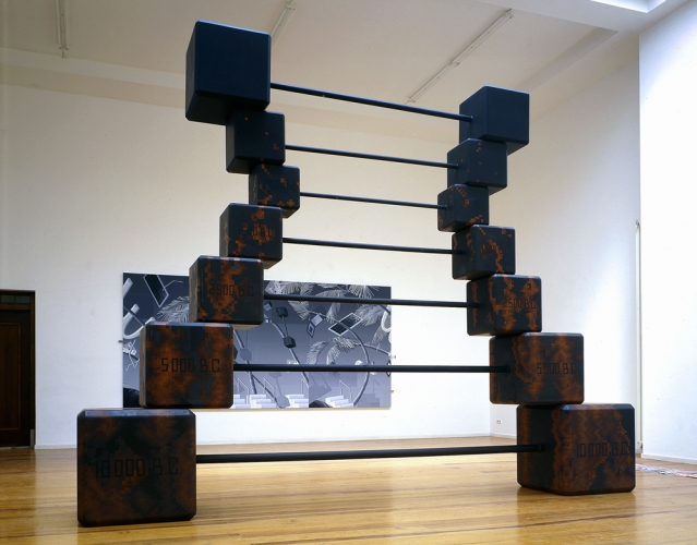 John Hodany SELECTED SCULPTURE AND PAINTINGS oil on wood, with some steel reinforcement
