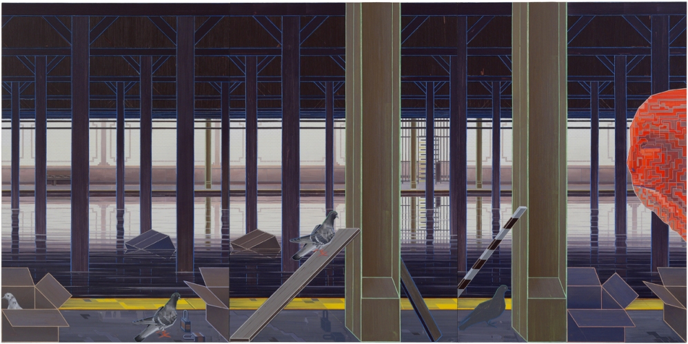 John Hodany 'LAST INHABITANTS' 2008 oil on canvas on panel