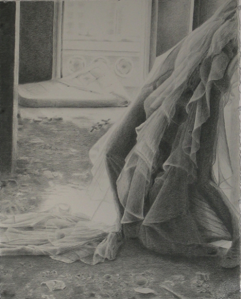 Inches Away 2006 - 2010 Graphite on paper