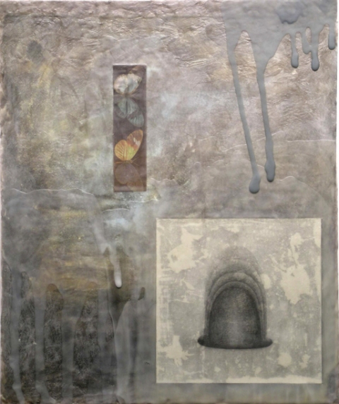  2001 - 2005 Encaustic and collage on wood panel