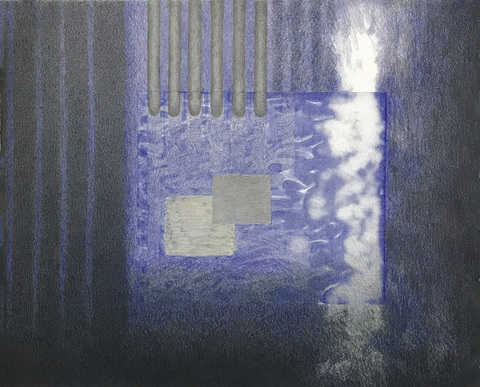 Good Trouble 2016 - 2020 Colored pencil on monoprint on paper