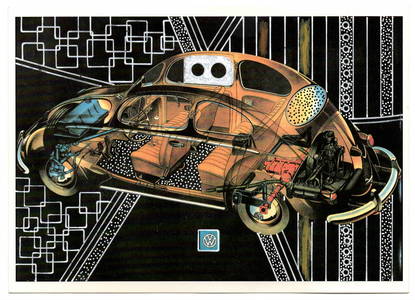 John Melville Postcards from the Autobahn mixed media/collage
