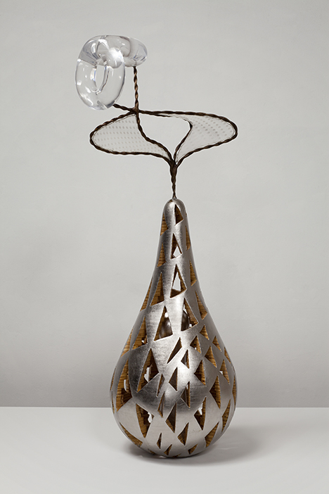 John Newman  Sculpture - 2009-2014 cast Lucite, cast bronze, lace, nylon microfilament, wood, polyurethane, palladium leaf, lead