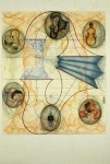 John Newman  Drawing - 1990-2003 chalk, china marker, colored pencil, pencil and collage on paper