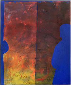 JON MARSHALIK PAINTINGS acrylic and colored sand on canvas