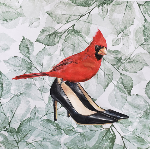 Joseph Borzotta Birds Acrylic on paper