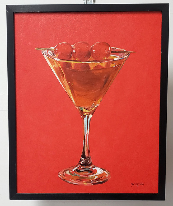 Joseph Borzotta Lounge Life/Cocktails Oil on canvas