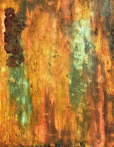 JOY J. ROTBLATT Archives M/M on Canvas with rusted metal