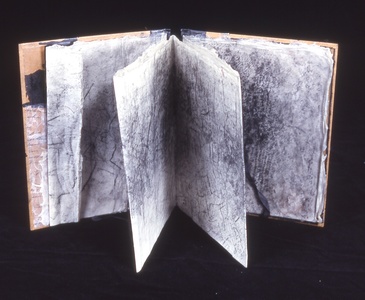Judith Uehling Books Encaustic, Printed Paper +Ink on Pre-made Paper Form