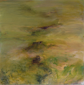 Judith Uehling Earliest Acrylic with Silkscreen on Canvas