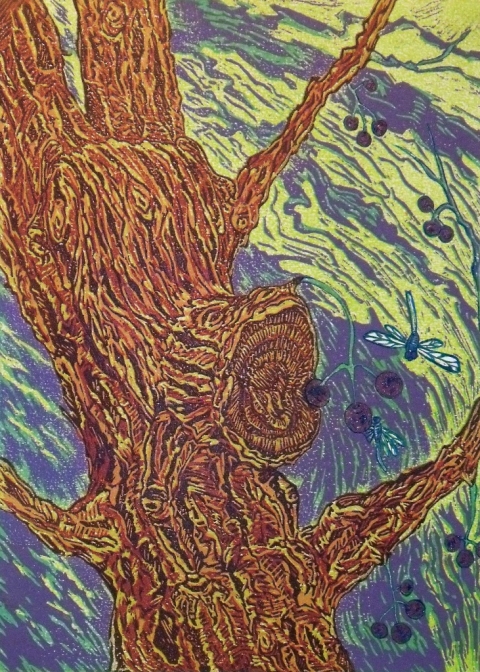 Like Pearls Before Swine Camouflage Series Reductive Woodcut