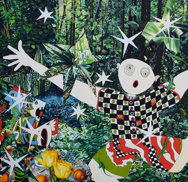 Overwhelmed! Paintings 2013-2016 oil and Sharpie on canvas