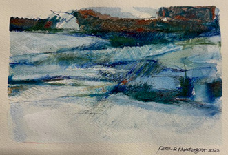 Karen A. Prendergast Works on paper 2025 Watercolor, gouache, and pencil on Arches paper