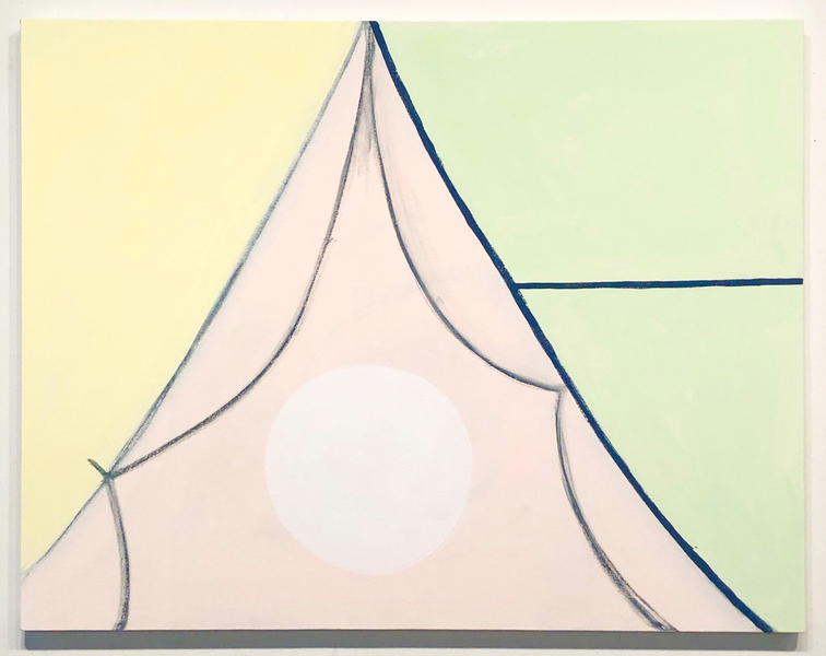 Karen Schifano Caretaker,  2020-2024 flashe, watercolor pencil, on canvas