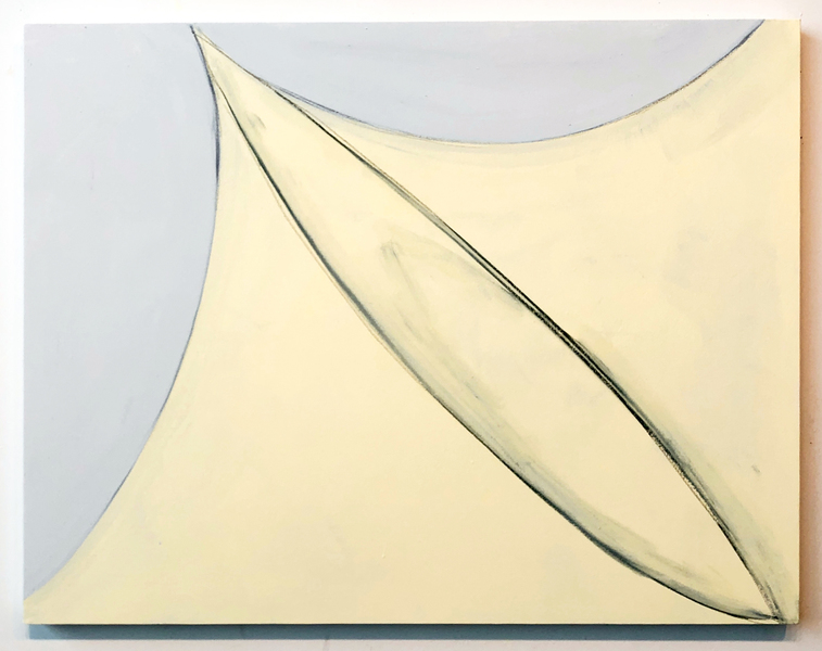 Karen Schifano Caretaker,  2020-2024 flashe, watercolor pencil, on canvas