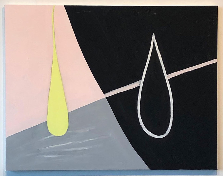 Karen Schifano Caretaker,  2020-2024 flash on canvas, watercolor pencil