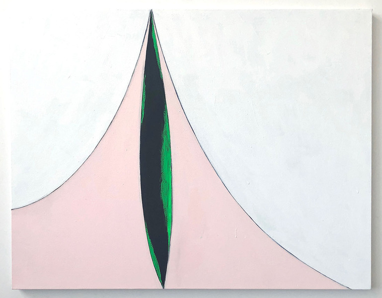 Karen Schifano Caretaker,  2020-2024 flash on canvas, watercolor pencil