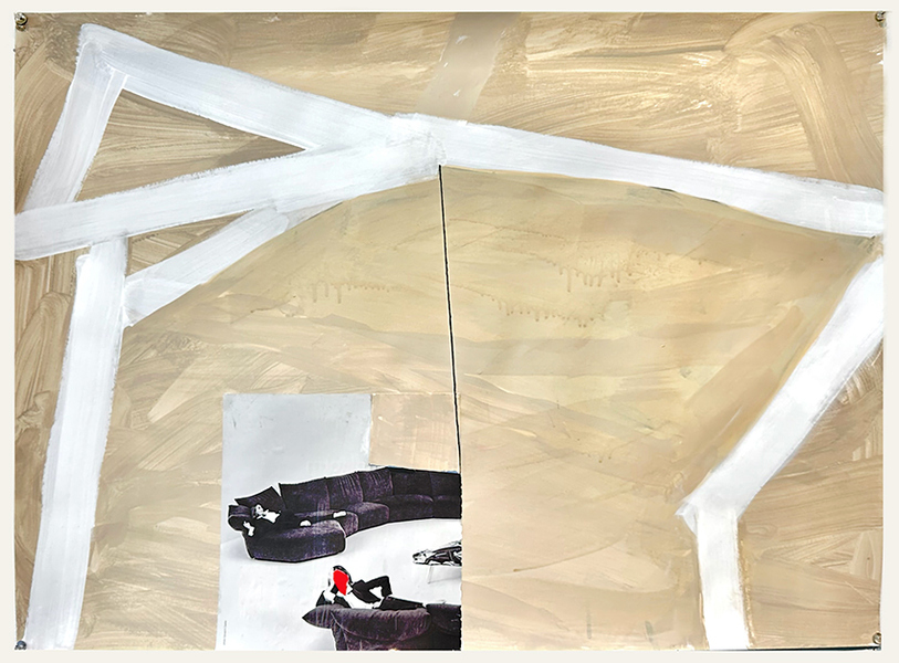 Karen Schifano New Beginnings: Paintings and Works on Paper, 2024- collage, flashe on paper