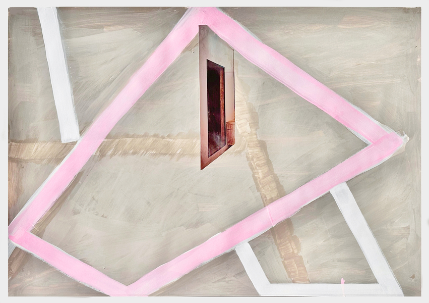 Karen Schifano New Beginnings: Paintings and Works on Paper, 2024- collage, flashe on paper