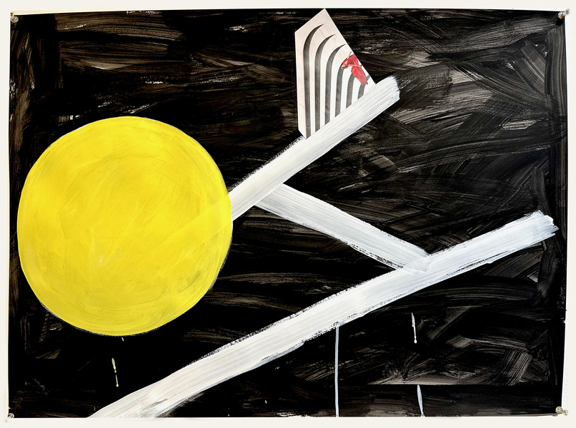 Karen Schifano New Beginnings: Paintings and Works on Paper, 2024- collage, flashe on paper
