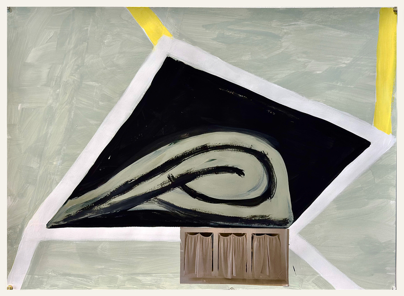 Karen Schifano New Beginnings: Paintings and Works on Paper, 2024- collage, flashe on paper