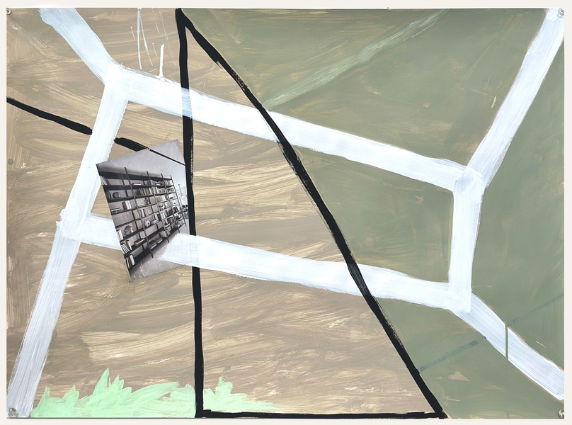 Karen Schifano New Beginnings: Paintings and Works on Paper, 2024- collage, flashe on paper