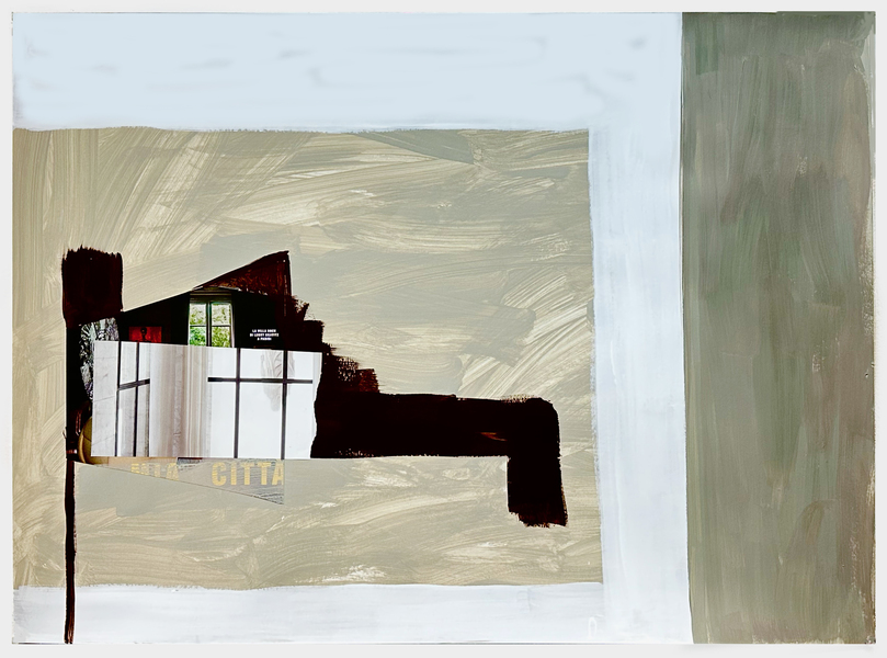 Karen Schifano New Beginnings: Paintings and Works on Paper, 2024- collage, flashe on paper