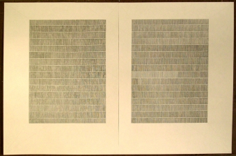  Laid Line Drawings, large (2007-08) ink and colored pencil on laid paper
