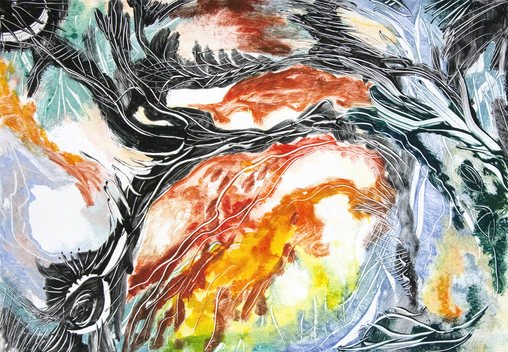 Life's Layers Paintings 2014-2013 Monotype