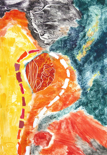 The Grief Monster Paintings 2014-2013 Monotype
