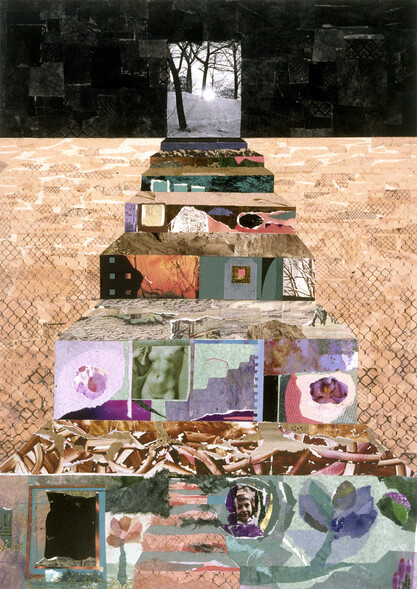  Collages mixed media collage on Bainbridge #120 board