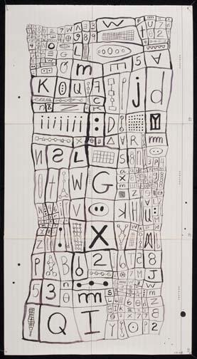 KARLA KNIGHT Language Drawings (2000-10) ink on paper