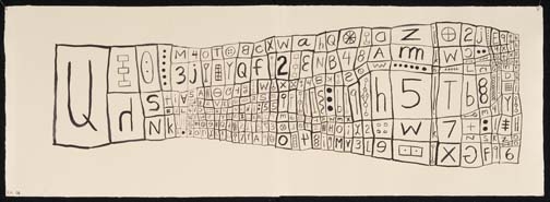 KARLA KNIGHT Language Drawings (2000-10) ink on paper