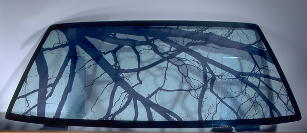 Katherine Gulla DRIVING Photographic transparency on Windshield