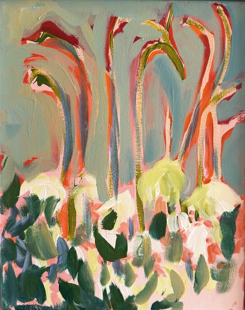 Katherine Kerr Allen Out of the Fire Exhibit Acrylic on Canvas