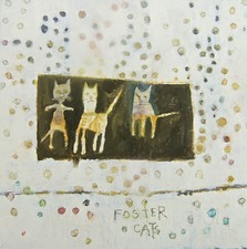 kathy beynette cats and dogs oil on wood