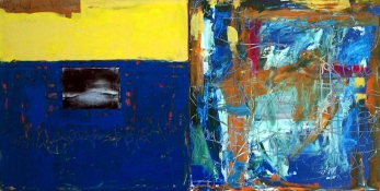 KATHY FEIGHERY Abstractions mixed media on panel