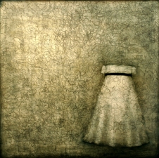 KATHY FEIGHERY Dress Series  oil and graphite on panel