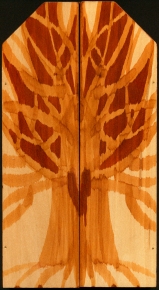 Kathy Hirshon Wood Objects wood stains on birchwood