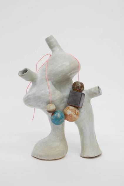 KATY KRANTZ Sculpture + Paintings ceramic and painted string
