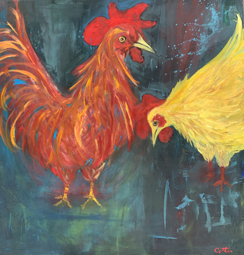 Kathy Cotter OIL PAINTINGS Oil and Wax on Board