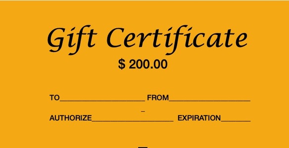 Kathy Cotter GIFT CERTIFICATES 