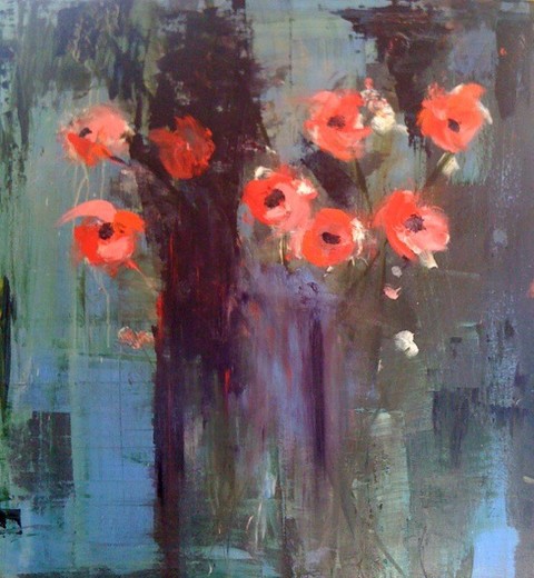Kathy Cotter OIL PAINTINGS Encaustic on Board