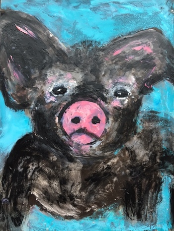 Kathy Cotter OIL PAINTINGS oil and wax on board