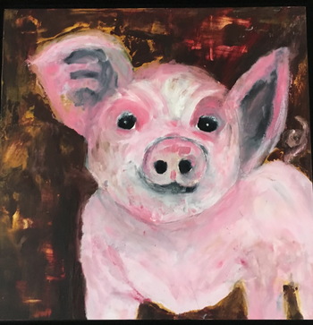 Kathy Cotter OIL PAINTINGS oil and wax on board